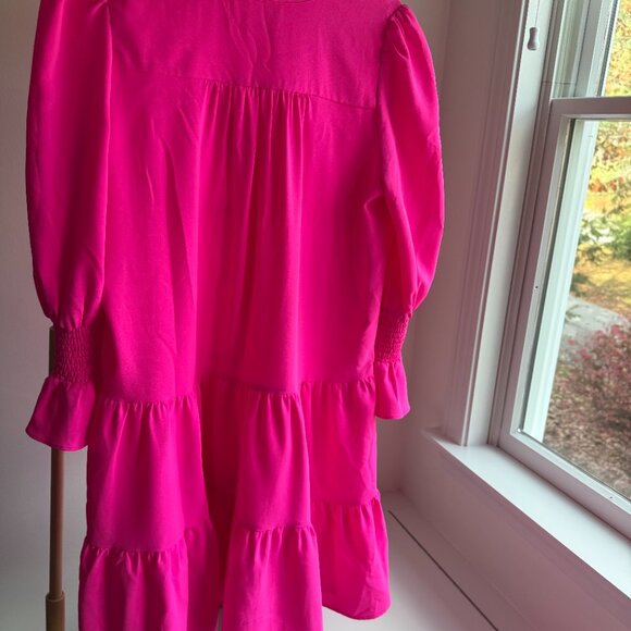 Pomander Place  Electric Pink Crepe Kenzo Dress (size small) - Picture 11 of 14